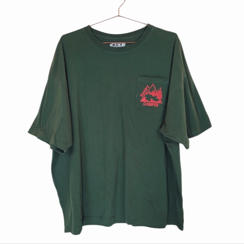 KEY Happy Camper Camp Manidoo Short Sleeve Shirt Size 2XL